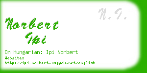 norbert ipi business card